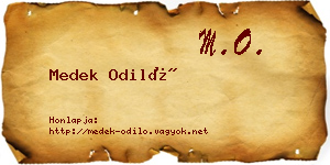 Medek Odiló névjegykártya